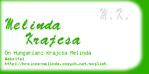 melinda krajcsa business card